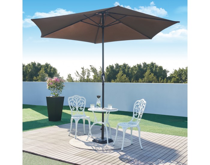 Lupsam Бистро комплект от 3 части, лят алуминий, бял []