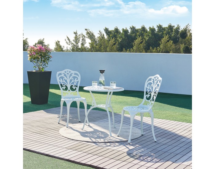 Lupsam Бистро комплект от 3 части, лят алуминий, бял []