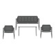 Стоманен комплект градински мебели Andria, 4 части, антрацитно сиво []