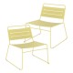 Стоманен комплект градински мебели Andria от 3 части, ванилово жълт []