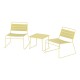 Стоманен комплект градински мебели Andria от 3 части, ванилово жълт []