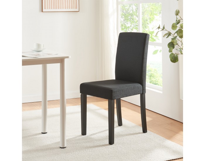 Комплект трапезарни столове Hamburg от 4 бр., черен текстил []