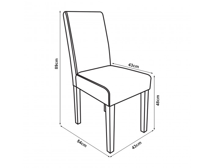Комплект трапезарни столове Hamburg от 4 бр., текстил бежов []