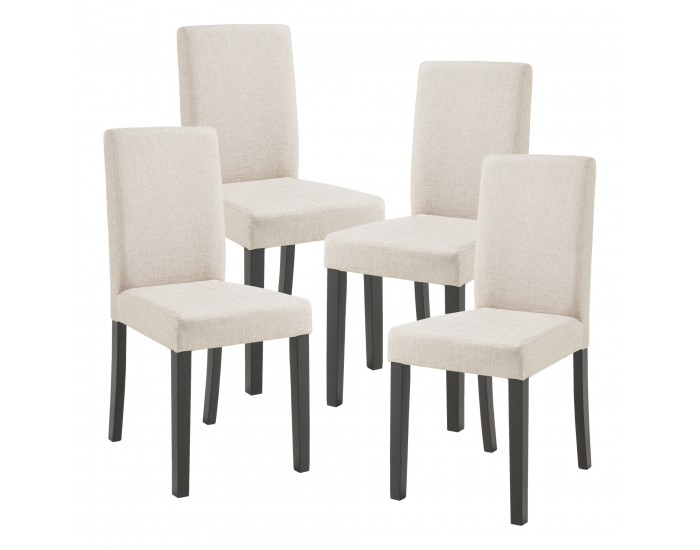 Комплект трапезарни столове Hamburg от 4 бр., текстил бежов []