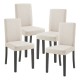 Комплект трапезарни столове Hamburg от 4 бр., текстил бежов []