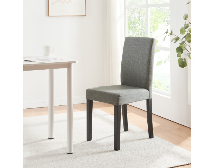 Комплект трапезарни столове Hamburg от 4 бр., текстил, светло сиво []