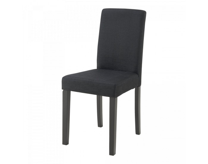 Трапезен стол Hamburg, комплект 2 бр., черен текстил []