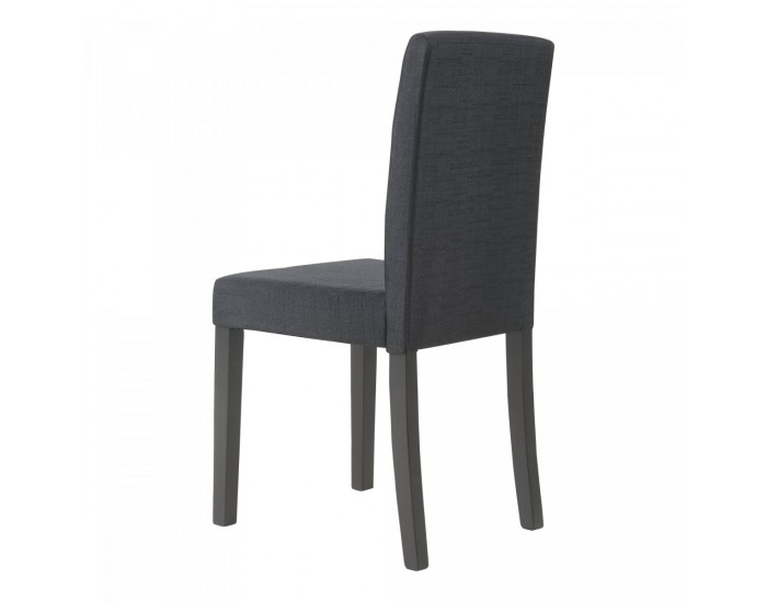 Трапезен стол Hamburg, комплект 2 бр., черен текстил []