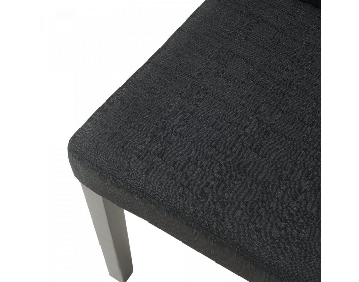 Трапезен стол Hamburg, комплект 2 бр., черен текстил []