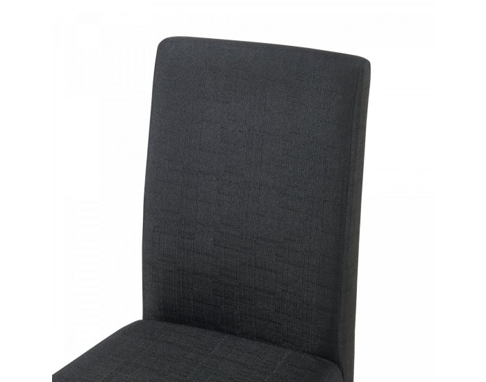 Трапезен стол Hamburg, комплект 2 бр., черен текстил []