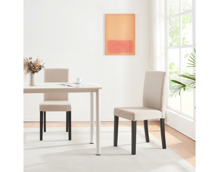 Комплект трапезарни столове Hamburg от 2 бр., текстил бежов []