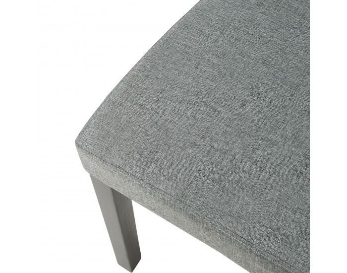 Комплект трапезни столове Hamburg от 6 бр., текстил, светло сиво []