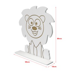 Детски стенен рафт Korsør във формата на лъв [] - Дневна