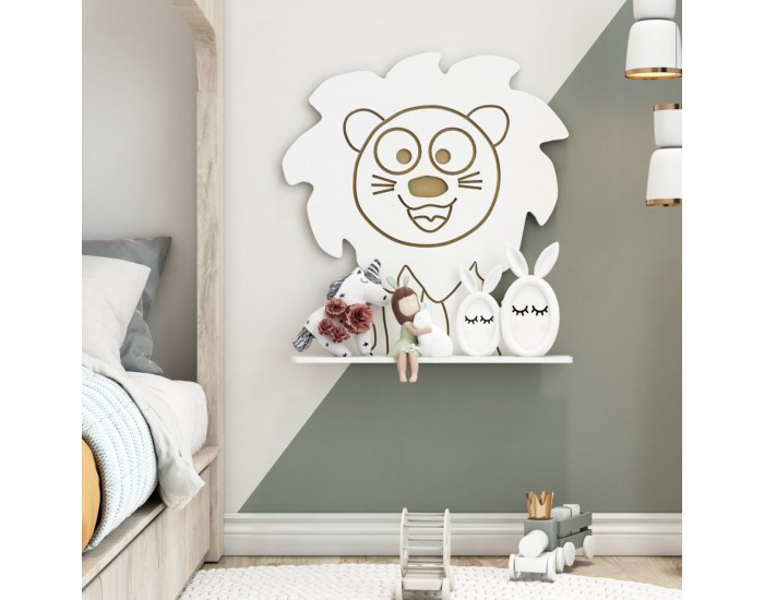 Детски стенен рафт Korsør във формата на лъв []