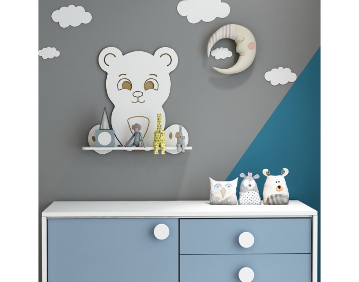 Детски стенен рафт Korsør във формата на мече []