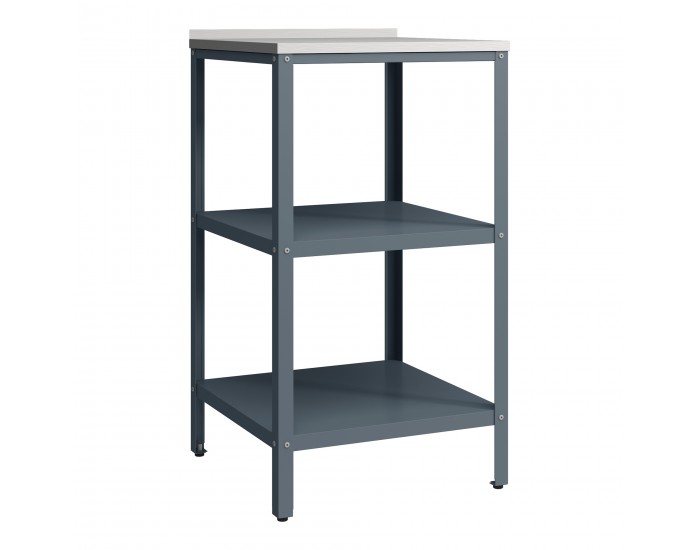 Външен стоящ рафт Bolognano 92x50x50 см тъмно сиво/сребристо []