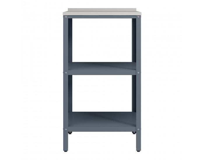 Външен стоящ рафт Bolognano 92x50x50 см тъмно сиво/сребристо []