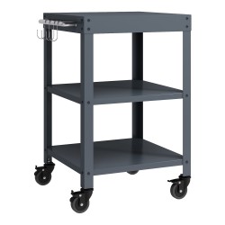 Външна количка за сервиране Bolognano стомана 81x50x50 см тъмно сива [] - Кухненски аксесоари