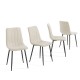 Комплект трапезарни столове Elsern 4 бежови []
