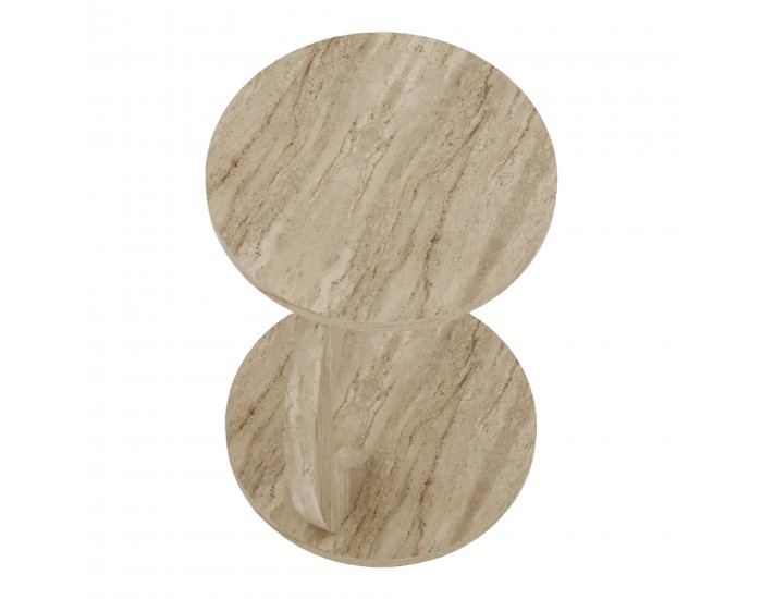 Помощна маса Holeby 56 x Ø 38 cm травертин []