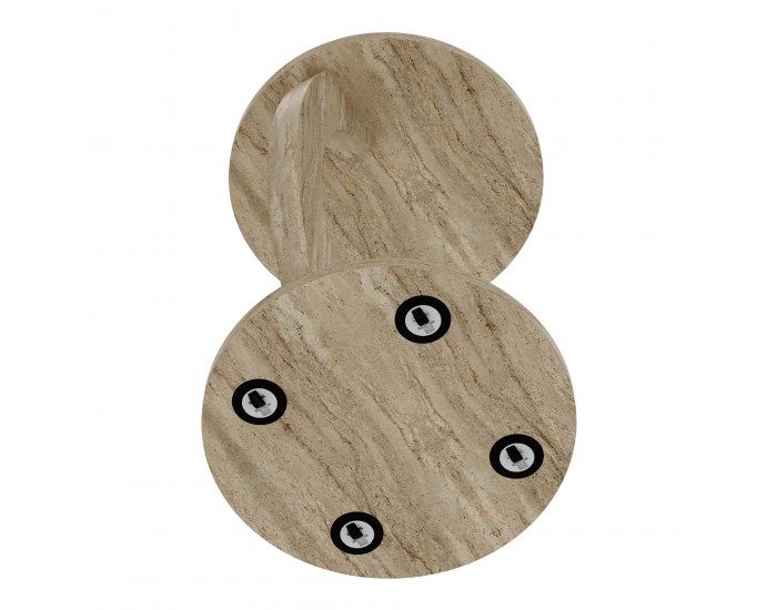 Помощна маса Holeby 56 x Ø 38 cm травертин []