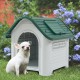 Кучешка колиба Bello 87x72x75 см Бяло/Зелено []