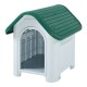 Кучешка колиба Bello 75x59x66 см Бяло/Зелено []