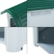 Кучешка колиба Bello 75x59x66 см Бяло/Зелено []