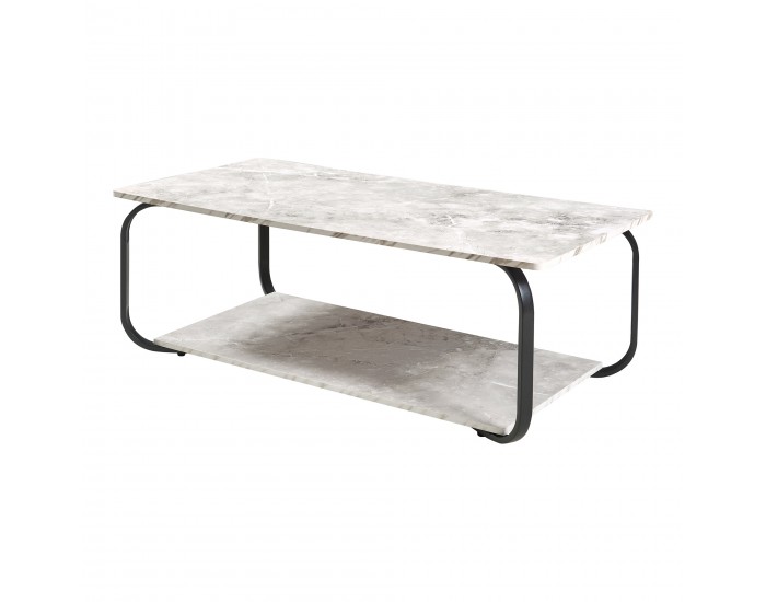 Холна маса Kolta 120x60x43 см мраморна визия, бяла []