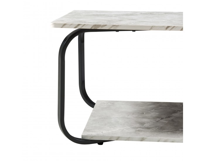 Холна маса Kolta 120x60x43 см мраморна визия, бяла []