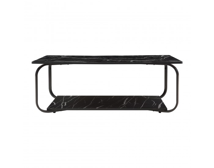 Холна маса Kolta 120x60x43 см мраморна визия, черна []