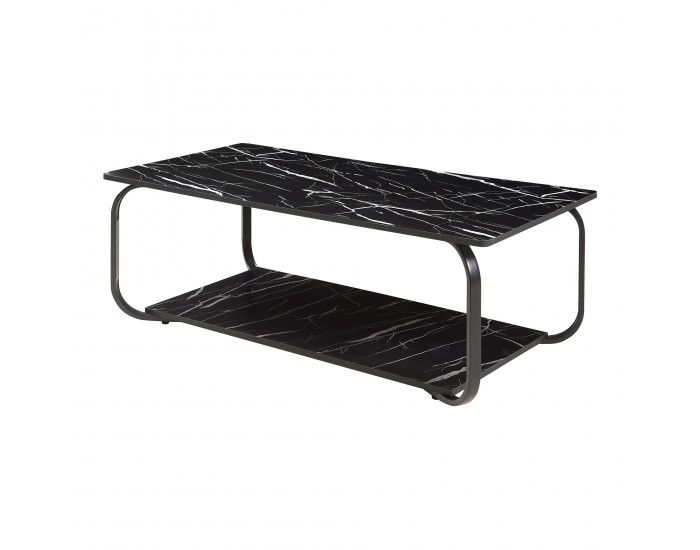 Холна маса Kolta 120x60x43 см мраморна визия, черна []