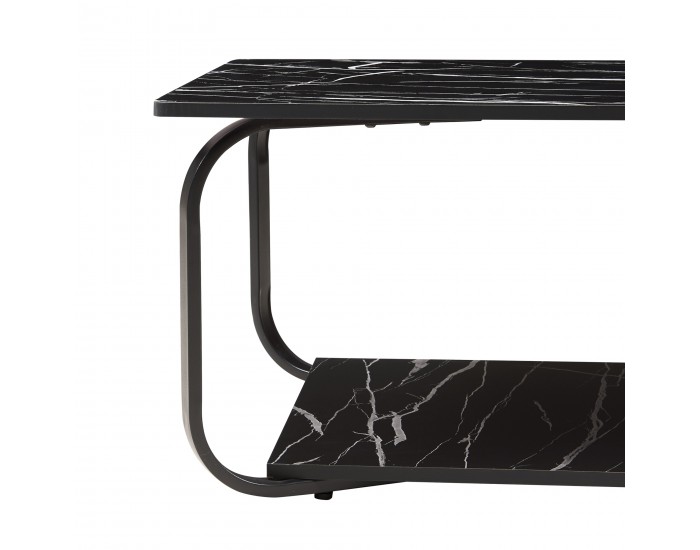 Холна маса Kolta 120x60x43 см мраморна визия, черна []