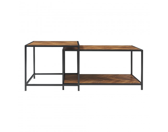 Маса за гнездо Kurghore от 2 части в черен/тъмен дъб []