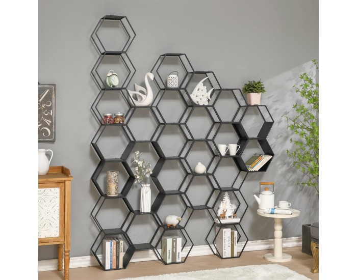 Комплект рафтове Tand от 4 части, черна стомана []