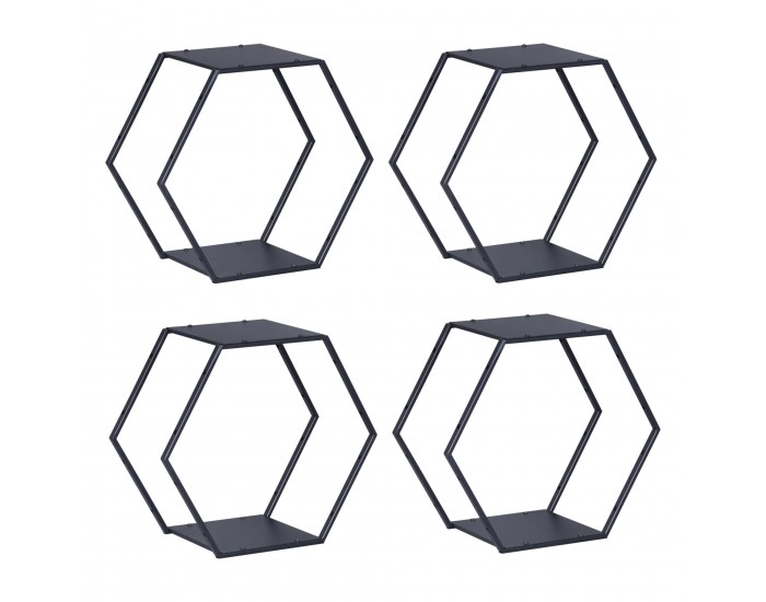 Комплект рафтове Tand от 4 части, черна стомана []