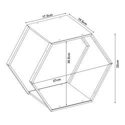 Комплект рафтове Tand от 2 части, черна стомана [] - Дневна