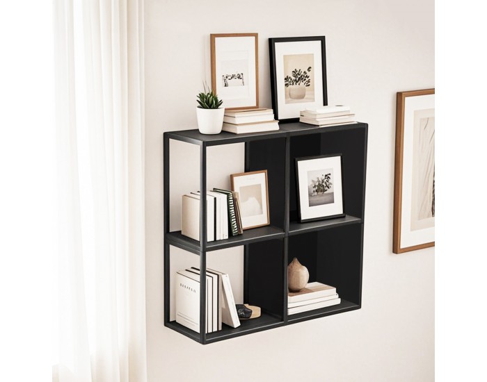 Nostened стенен комплект от 4 броя с гръб и странична стена черни []