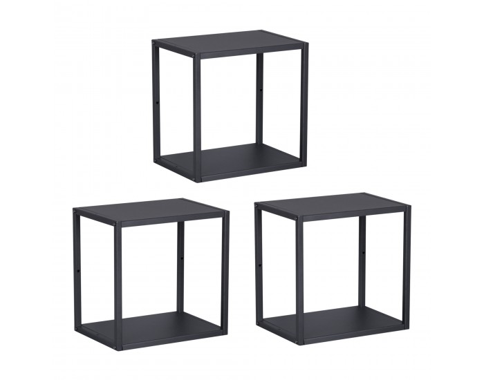 Nostened стенен комплект от 3 броя с гръб и странична стена черни []