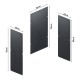Nostened стенен комплект от 3 броя с гръб и странична стена черни []