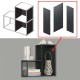 Nostened стенен комплект от 3 броя с гръб и странична стена черни []