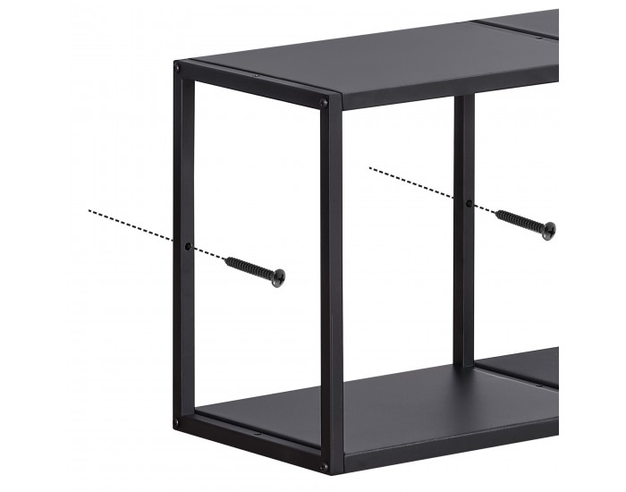 Стенен рафт Nostened Комплект от 4 черни []