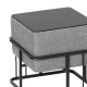 Мултифункционална табуретка Tas комплект от 2 квадратни светлосиви []