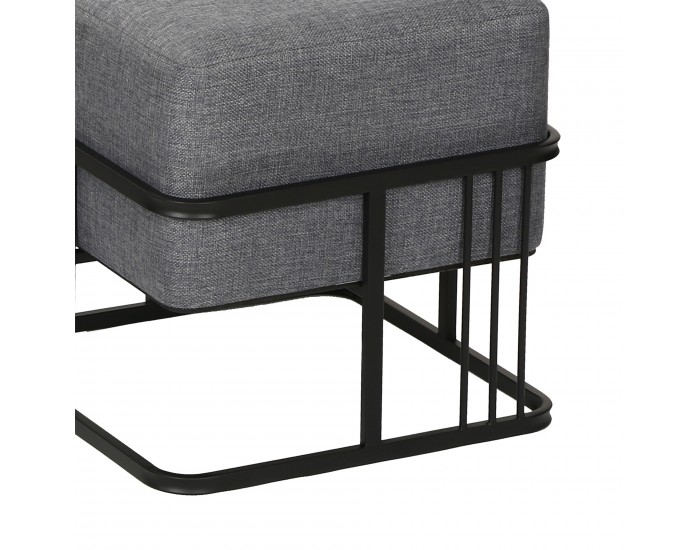 Многофункционална табуретка Tas комплект от 2 квадратни тъмносив []