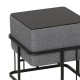 Многофункционална табуретка Tas комплект от 2 квадратни тъмносив []