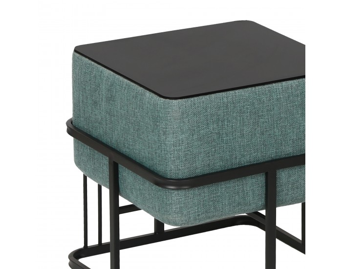 Мултифункционална табуретка Tas комплект от 2 квадратни зелени []