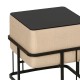 Мултифункционална табуретка Tas комплект от 2 квадратни бежови []
