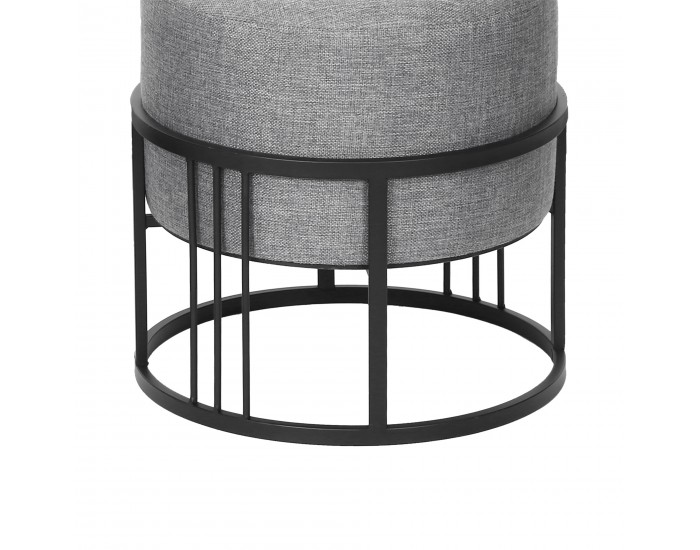 Мултифункционална табуретка Tas комплект от 2 кръгли светлосиви []