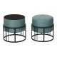 Мултифункционална табуретка Tas комплект от 2 кръгли зелени []