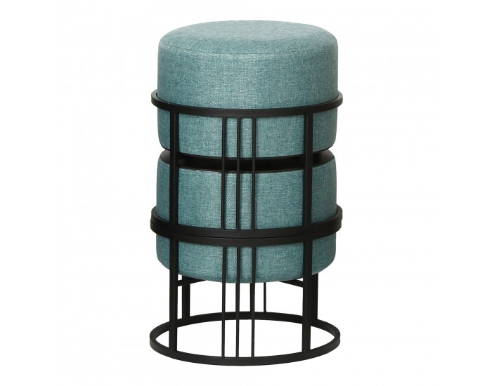 Мултифункционална табуретка Tas комплект от 2 кръгли зелени []